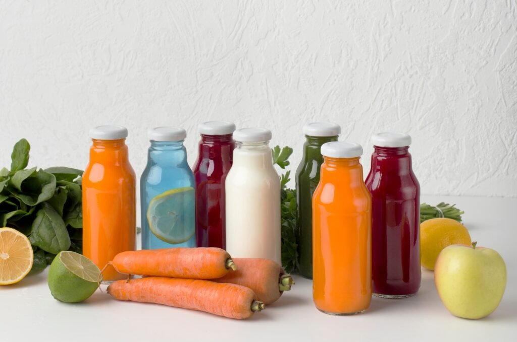 Fruits and vegetables natural detox drinks for healthy nutrition