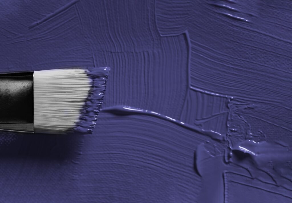 Oil paint texture with paint brush