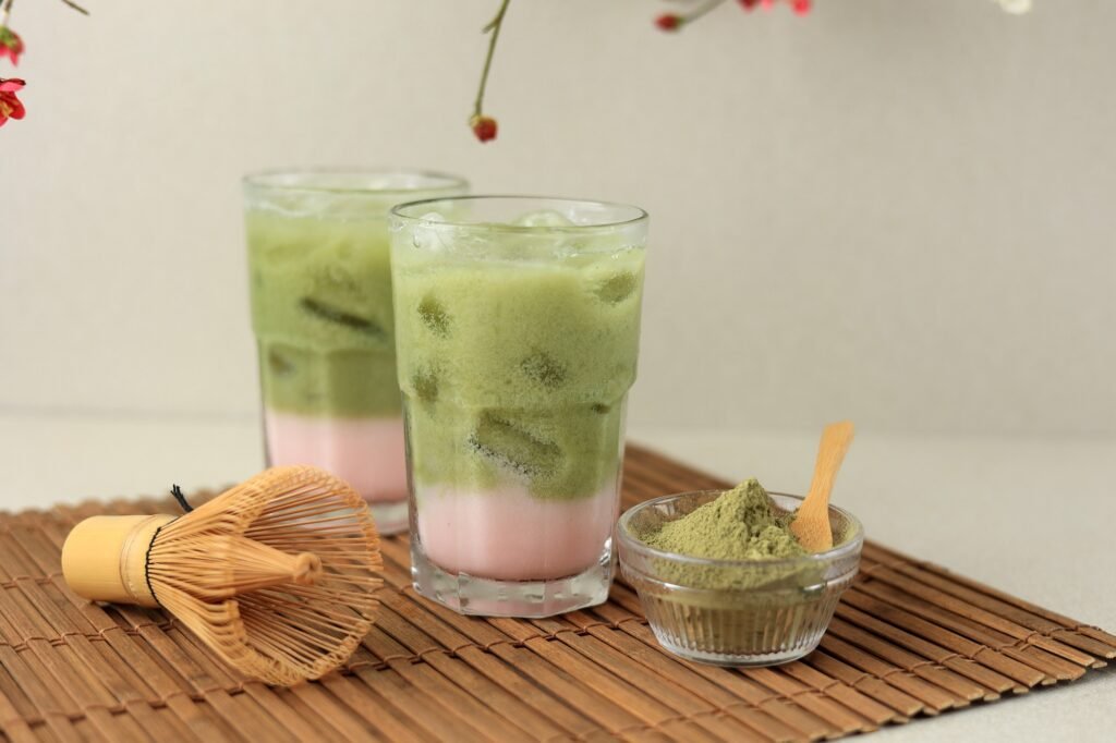 Sakura Green Tea Ice Milk