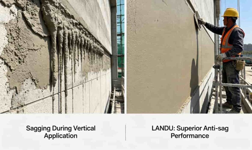 EIFS mortars easier to apply on vertical facade surfaces